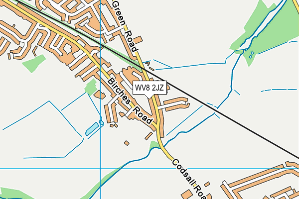 WV8 2JZ map - OS VectorMap District (Ordnance Survey)