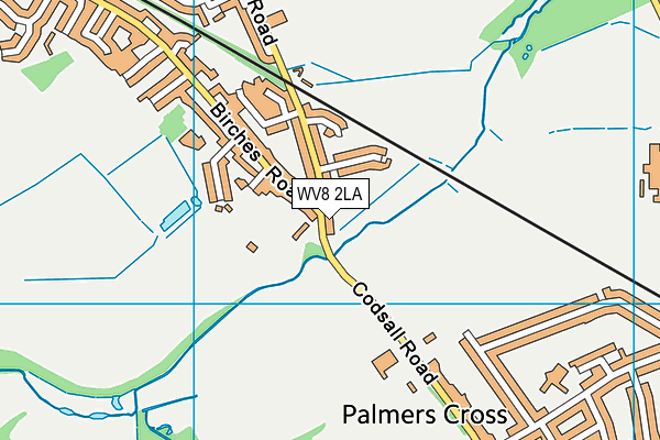 WV8 2LA map - OS VectorMap District (Ordnance Survey)