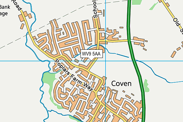 WV9 5AA map - OS VectorMap District (Ordnance Survey)