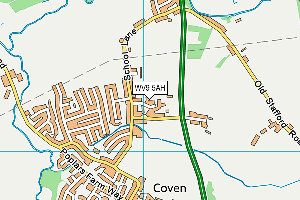 WV9 5AH map - OS VectorMap District (Ordnance Survey)