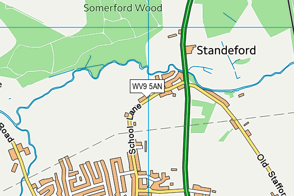 WV9 5AN map - OS VectorMap District (Ordnance Survey)