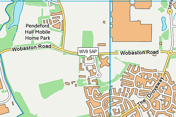 WV9 5AP map - OS VectorMap District (Ordnance Survey)