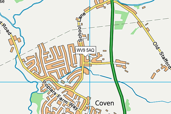 WV9 5AQ map - OS VectorMap District (Ordnance Survey)