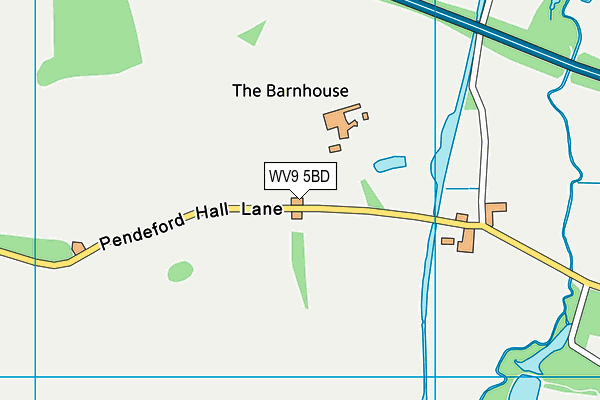 WV9 5BD map - OS VectorMap District (Ordnance Survey)