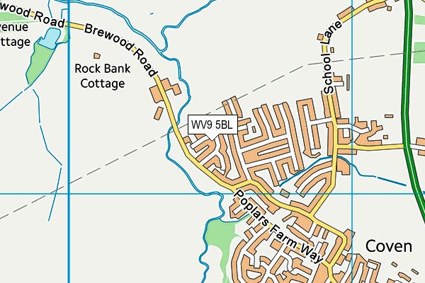 WV9 5BL map - OS VectorMap District (Ordnance Survey)