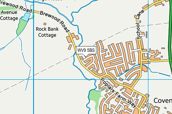 WV9 5BS map - OS VectorMap District (Ordnance Survey)