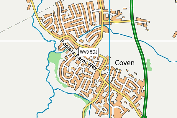 WV9 5DJ map - OS VectorMap District (Ordnance Survey)