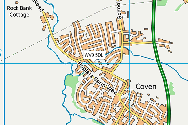 WV9 5DL map - OS VectorMap District (Ordnance Survey)