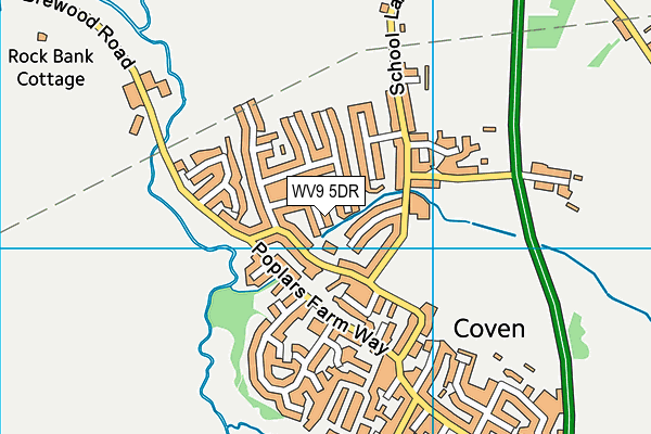 WV9 5DR map - OS VectorMap District (Ordnance Survey)