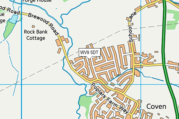 WV9 5DT map - OS VectorMap District (Ordnance Survey)
