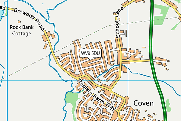 WV9 5DU map - OS VectorMap District (Ordnance Survey)
