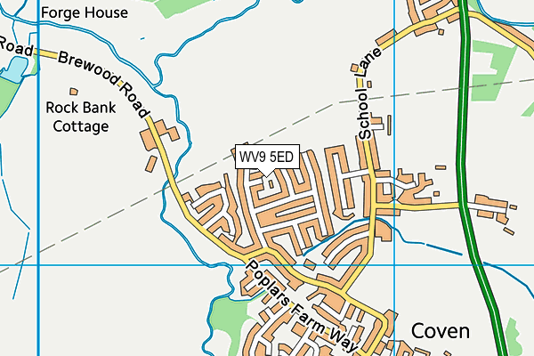 WV9 5ED map - OS VectorMap District (Ordnance Survey)