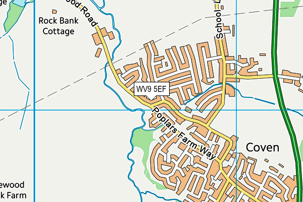 WV9 5EF map - OS VectorMap District (Ordnance Survey)