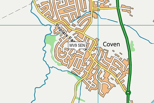WV9 5EN map - OS VectorMap District (Ordnance Survey)