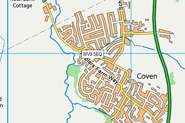 WV9 5EQ map - OS VectorMap District (Ordnance Survey)