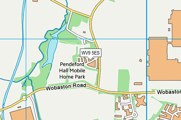 WV9 5ES map - OS VectorMap District (Ordnance Survey)