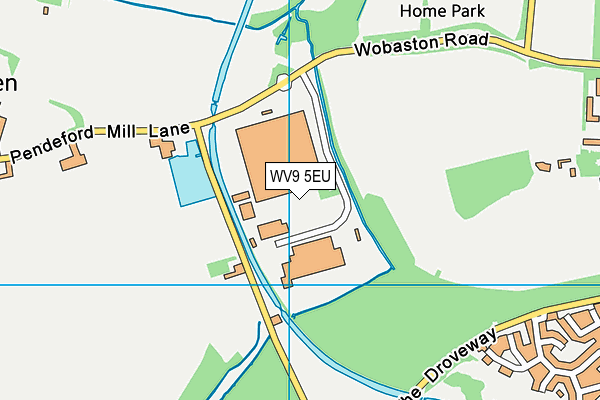 WV9 5EU map - OS VectorMap District (Ordnance Survey)