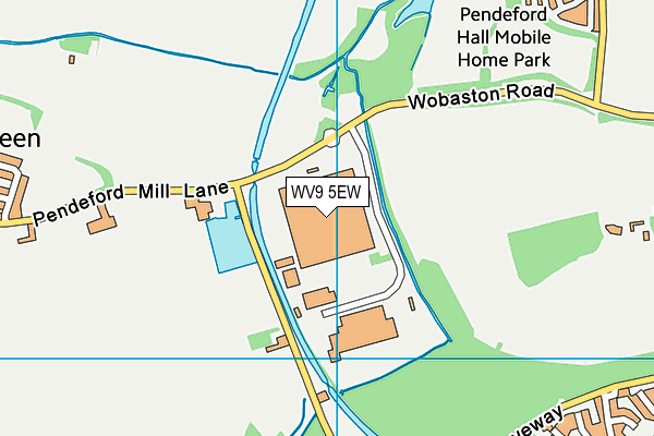 WV9 5EW map - OS VectorMap District (Ordnance Survey)