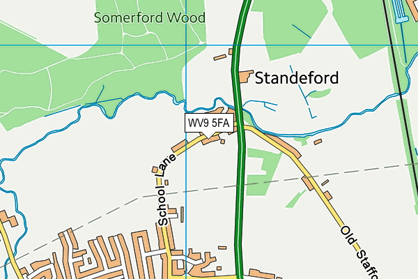 WV9 5FA map - OS VectorMap District (Ordnance Survey)