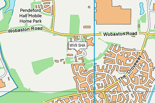 WV9 5HA map - OS VectorMap District (Ordnance Survey)