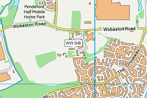 WV9 5HB map - OS VectorMap District (Ordnance Survey)