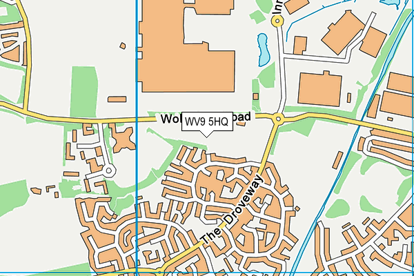 WV9 5HQ map - OS VectorMap District (Ordnance Survey)