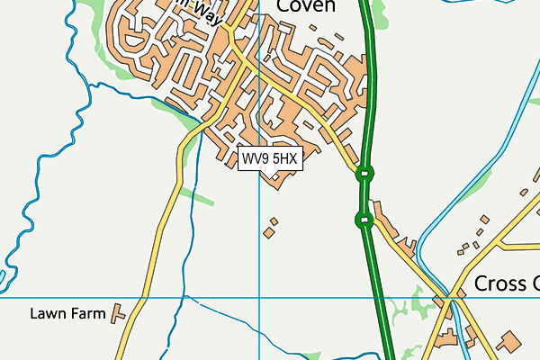 WV9 5HX map - OS VectorMap District (Ordnance Survey)