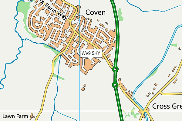 WV9 5HY map - OS VectorMap District (Ordnance Survey)