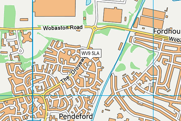 WV9 5LA map - OS VectorMap District (Ordnance Survey)