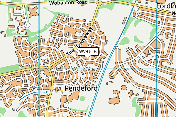 WV9 5LB map - OS VectorMap District (Ordnance Survey)