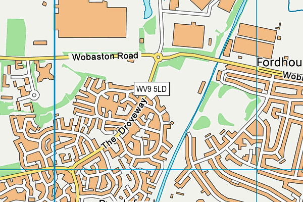 WV9 5LD map - OS VectorMap District (Ordnance Survey)