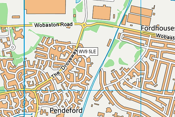 WV9 5LE map - OS VectorMap District (Ordnance Survey)