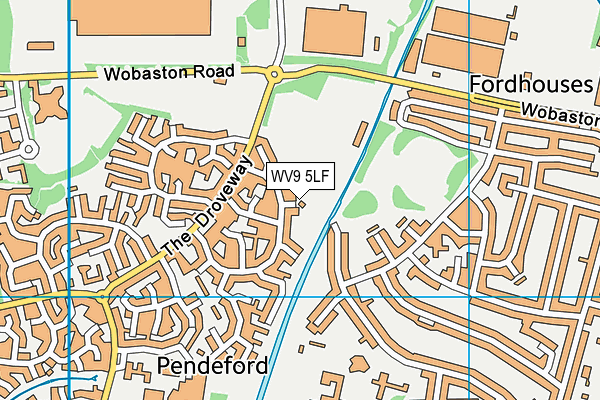 WV9 5LF map - OS VectorMap District (Ordnance Survey)