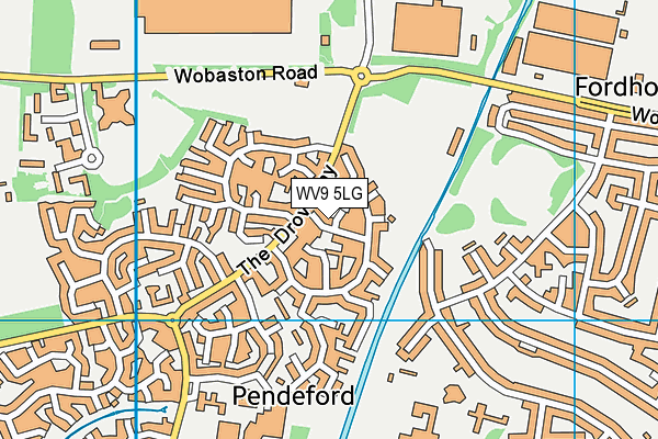 WV9 5LG map - OS VectorMap District (Ordnance Survey)