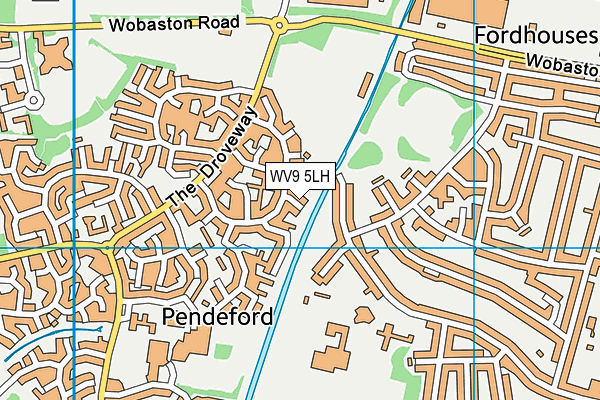 WV9 5LH map - OS VectorMap District (Ordnance Survey)