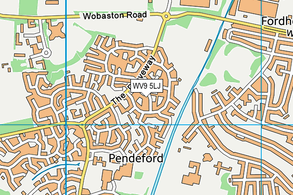 WV9 5LJ map - OS VectorMap District (Ordnance Survey)