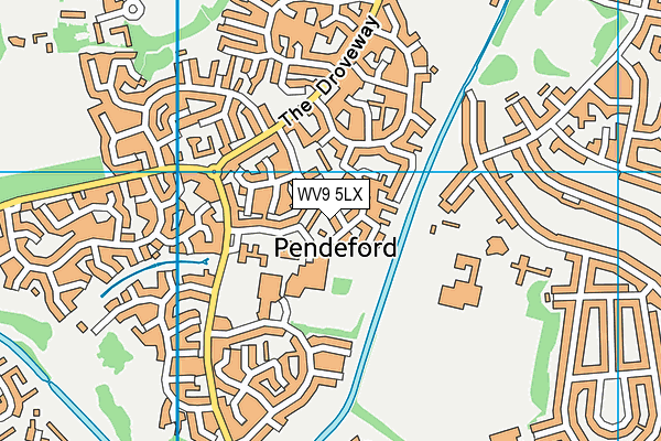 WV9 5LX map - OS VectorMap District (Ordnance Survey)