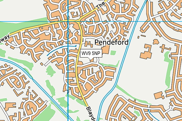 WV9 5NP map - OS VectorMap District (Ordnance Survey)