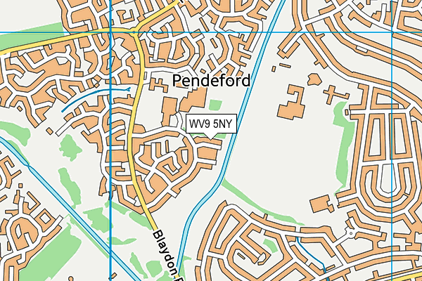 WV9 5NY map - OS VectorMap District (Ordnance Survey)