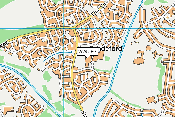 WV9 5PG map - OS VectorMap District (Ordnance Survey)