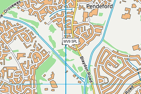 WV9 5PL map - OS VectorMap District (Ordnance Survey)
