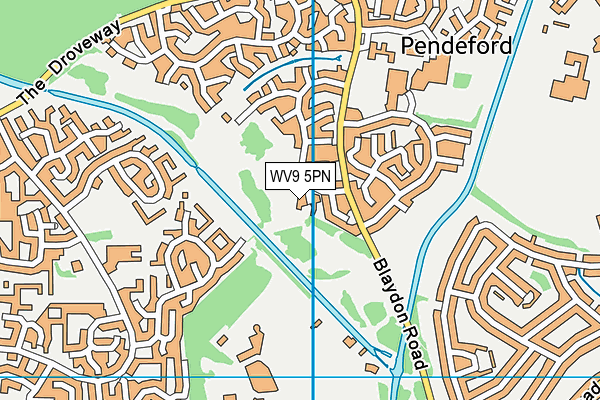 WV9 5PN map - OS VectorMap District (Ordnance Survey)