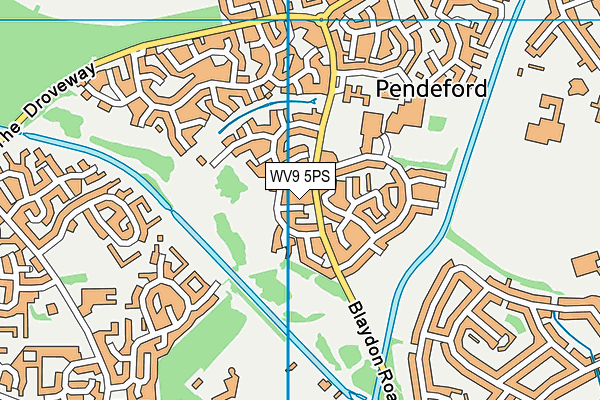 WV9 5PS map - OS VectorMap District (Ordnance Survey)