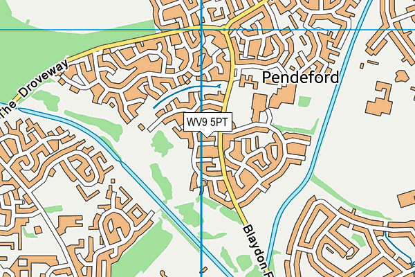 WV9 5PT map - OS VectorMap District (Ordnance Survey)