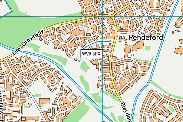 WV9 5PX map - OS VectorMap District (Ordnance Survey)