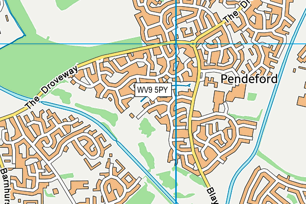 WV9 5PY map - OS VectorMap District (Ordnance Survey)