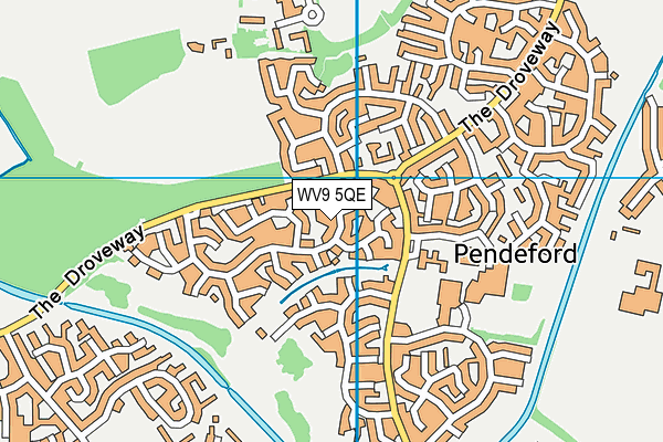 WV9 5QE map - OS VectorMap District (Ordnance Survey)