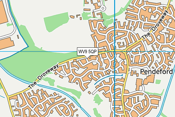 WV9 5QP map - OS VectorMap District (Ordnance Survey)