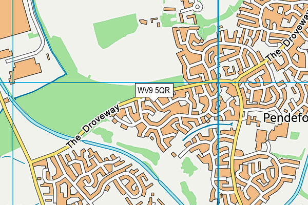 WV9 5QR map - OS VectorMap District (Ordnance Survey)