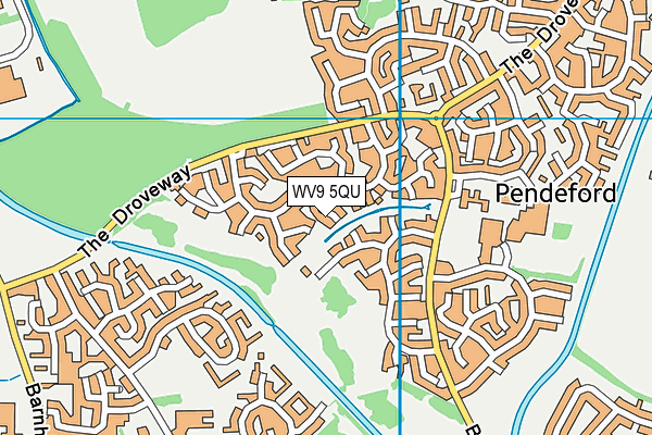 WV9 5QU map - OS VectorMap District (Ordnance Survey)
